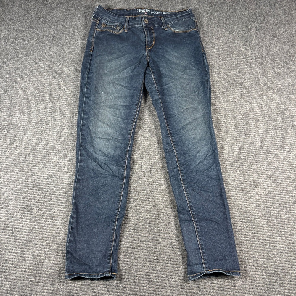 Denizen Modern Skinny Jeans Women 28x32 Dark Wash Blue Excellent Stretch Denim